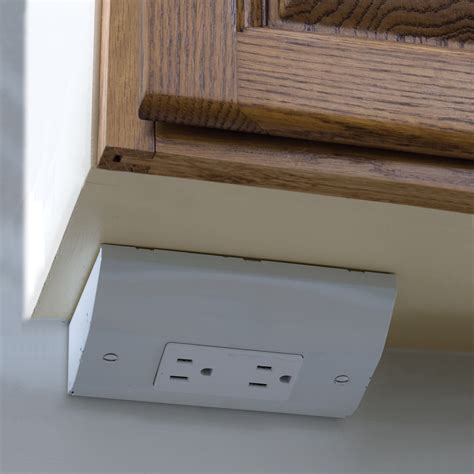 under cabinet junction box|cabinet electrical outlet box.